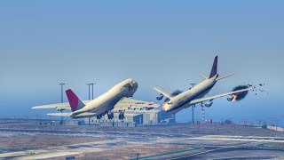 Airplane Mid Air Collision amp Emergency Landing on Abandoned Runway GTA 5 [upl. by Barbarese]