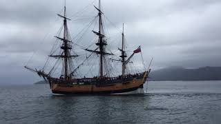 The James Craig greets HMB Endeavour at Schouten Island [upl. by Ellesij907]