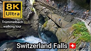 Trummelbach falls Switzerland 🇨🇭  Walk 8K [upl. by Euqinorev]