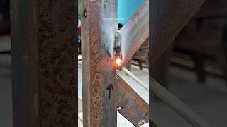 Testing correct vertical welding techniques welding welder diy art metalwork [upl. by Eevets]