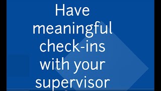 Telework Tip 10  Have meaningful checkins with your supervisor [upl. by Couchman]