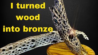 Lost Wax Casting Wood into Bronze [upl. by Ozkum]