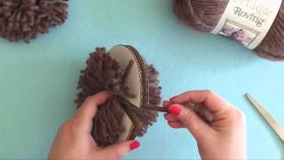 How To Make a Pompom with a Cardboard Disc [upl. by Lynne]