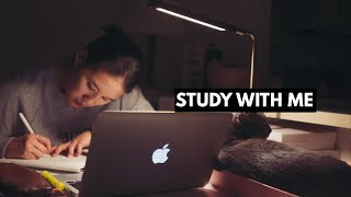 STUDY WITH ME with music  late night study session [upl. by Tallbott]