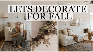 DECORATING MY HOME FOR FALL LIVING ROOM MAKEOVER [upl. by Eeralih569]