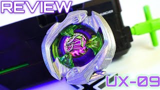 Extremely Sharp Attack Bey  UX09 SamuraiSaber 270L Review Beyblade X [upl. by Nygem]