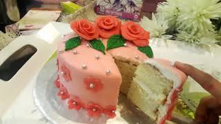 Fondant Cake full recipe with sponge cake recipe by Cook like Ayesha [upl. by Nitniuq]