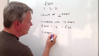 How to calculate ratio  sharing money GCSE question [upl. by Rohn47]