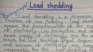 Paragraph  Load shedding  load shedding  paragraph [upl. by Endor]