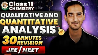 Qualitative and Quantitative Analysis of Organic Compounds  NEETJEE  Class 11  Sourabh raina [upl. by Hannie]