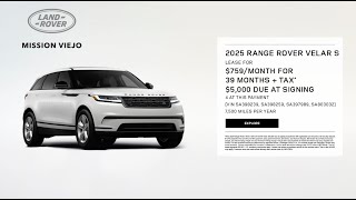 Lease a 2024 Range Rover Velar  Land Rover Mission Viejo [upl. by Auop]