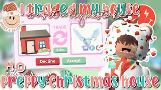 TRADING MY PREPPY CHRISTMAS HOUSE IN ADOPT ME TOUR [upl. by Sells65]