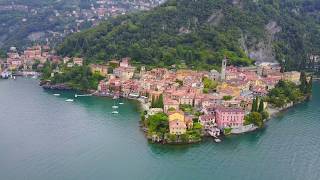 Varenna Lake Como Italy By Drone 4K [upl. by Rebm]