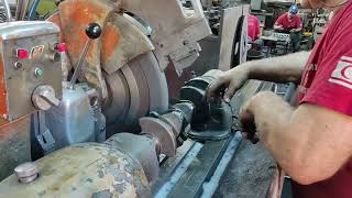 Crankshaft Grinding Process  Severely Scratched Crankshaft FIX [upl. by Kopple]