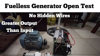 Fuelless Generator Open Test more Output than Input [upl. by Rohn]