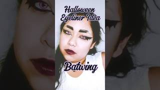 Halloween Eyeliner Idea  Gothic Batwing Eyeliner  makeuptutorial [upl. by Loats]