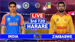 India vs Zimbabwe 3rd T20 Live Scores  IND vs ZIM 3rd T20 Live Scores amp Commentary  India Batting [upl. by Mcnair]