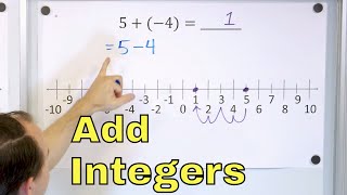 Add Negative amp Positive Numbers Adding Integers  717 [upl. by Airdnat172]