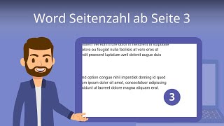 Word Seitenzahl ab Seite 3 So gehts  Studyflix [upl. by Ahsinoj210]