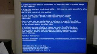 Mouse cursor in Windows BSOD Blue Screen Of Death [upl. by Narik]