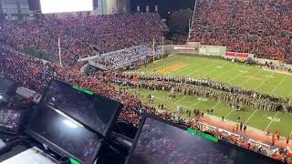 Enter Sandman at Lane Stadium press box View [upl. by Denie444]