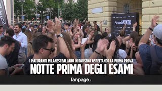 Maturità la notte prima degli esami a Milano tra alcool musica e balli quotAbbiamo pauraquot [upl. by Caines]