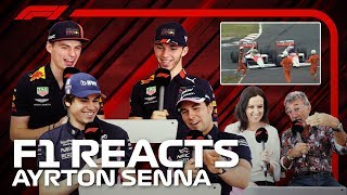 F1 Reacts Ayrton Sennas Greatest Moments [upl. by Guillema]