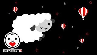 Baby Sensory  Black White Red Animation  Sleepy Time Sleepy Sheep Put newborn to sleep [upl. by Gnaw587]