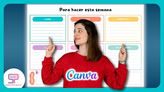 ⏰🗓 Cómo hacer un PLANIFICADOR SEMANAL en CANVA Tutorial completo [upl. by Kcolttam]