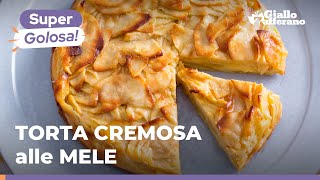 TORTA di MELE CREMOSA ricetta semplicissima e super golosa con tanta frutta e SENZA LIEVITO 🍎🍏😋 [upl. by Aciemaj785]