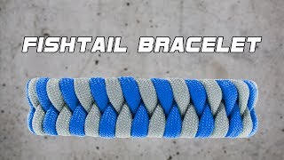 Fishtail Paracord Bracelet Tutorial [upl. by Emmaline542]