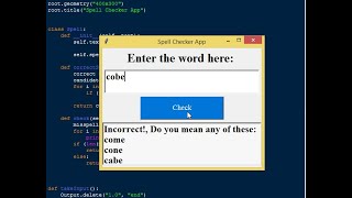 Simple Spell Checker App in Python [upl. by Izaak422]