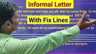 Informal Letter Fix Lines  Letter writing in English Letter format [upl. by Aisaim]