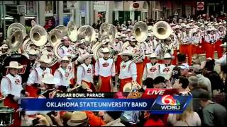 New Years Eve Parade Oklahoma State University Marching Band [upl. by Jeffy698]