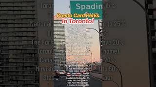 PRESTO Card PERKS in TORONTO toronto torontodeals prestocard [upl. by Moberg16]