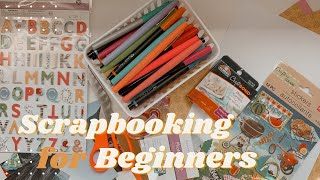 SCRAPBOOKING FOR BEGINNERS  scrapbook with me ✨ [upl. by Atenaz293]