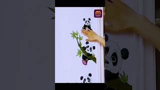 UNBOXING CUTE PANDA STICKERSshorts youtubeshorts myfirstshort shortvideo viralvideo ytshort [upl. by Nelon]