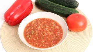 Homemade Gazpacho Recipe  Laura Vitale  Laura in the Kitchen Episode 777 [upl. by Cantlon283]