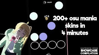 200 osu mania skins in 4 minutes  osumania Skins Showcase Compilation [upl. by Gombach]