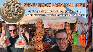 FALL FEST at Shady Brook Farm Haunted Barn amp Aliens flashing lights warning [upl. by Ainotahs388]