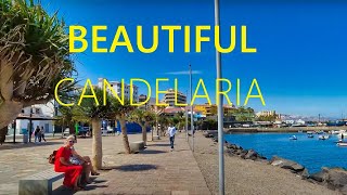 TENERIFE  Candelaria Spain 🇪🇸 🔴 NEW Beautiful Walking Tour in Canary Islands 4K UHD [upl. by Anairt]