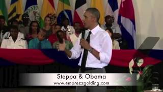 Yes RASTA Jamaican Man Steppa Asks President Obama About Marijuana [upl. by Natala679]