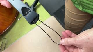 How to tie cello tailpiece cord [upl. by Rosa580]