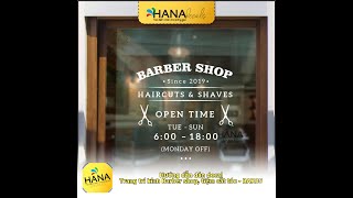 Decal Giờ Mở Cửa Opening Hours Dành Cho Barber Shop Hair Salon Tiệm Tóc  HanaDecals  BAR05 [upl. by Urina]