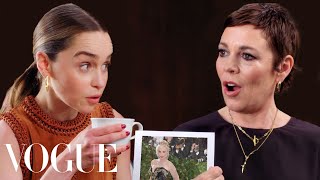 Emilia Clarke amp Olivia Colman Ask RapidFire Questions  Off the Cuff  Vogue [upl. by Uis]