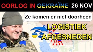 26 nov Oekraïners snijden Russische toevoerwegen af Russische aanval mislukt finaal  Oorlog UA [upl. by Neelcaj]