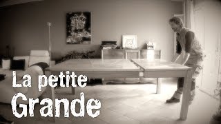 Table carrée extensible avec plateau marqueté [upl. by Adorl]