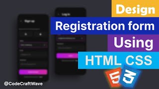 How to Create Registration form using HTML CSS [upl. by Kcirtapnaes445]