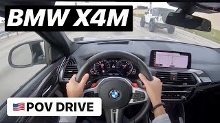 2020 BMW X4M Competition 503HP POV Review 🇺🇸 [upl. by Hakvir]