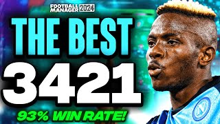 The BEST 3421 FM24 Tactic 93 Win Rate  Football Manager 2024 [upl. by Winters]